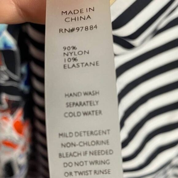 Tart Swim Striped Swimsuit Plunge Neck Corset One Piece Swimsuit Medium - Picture 5 of 8